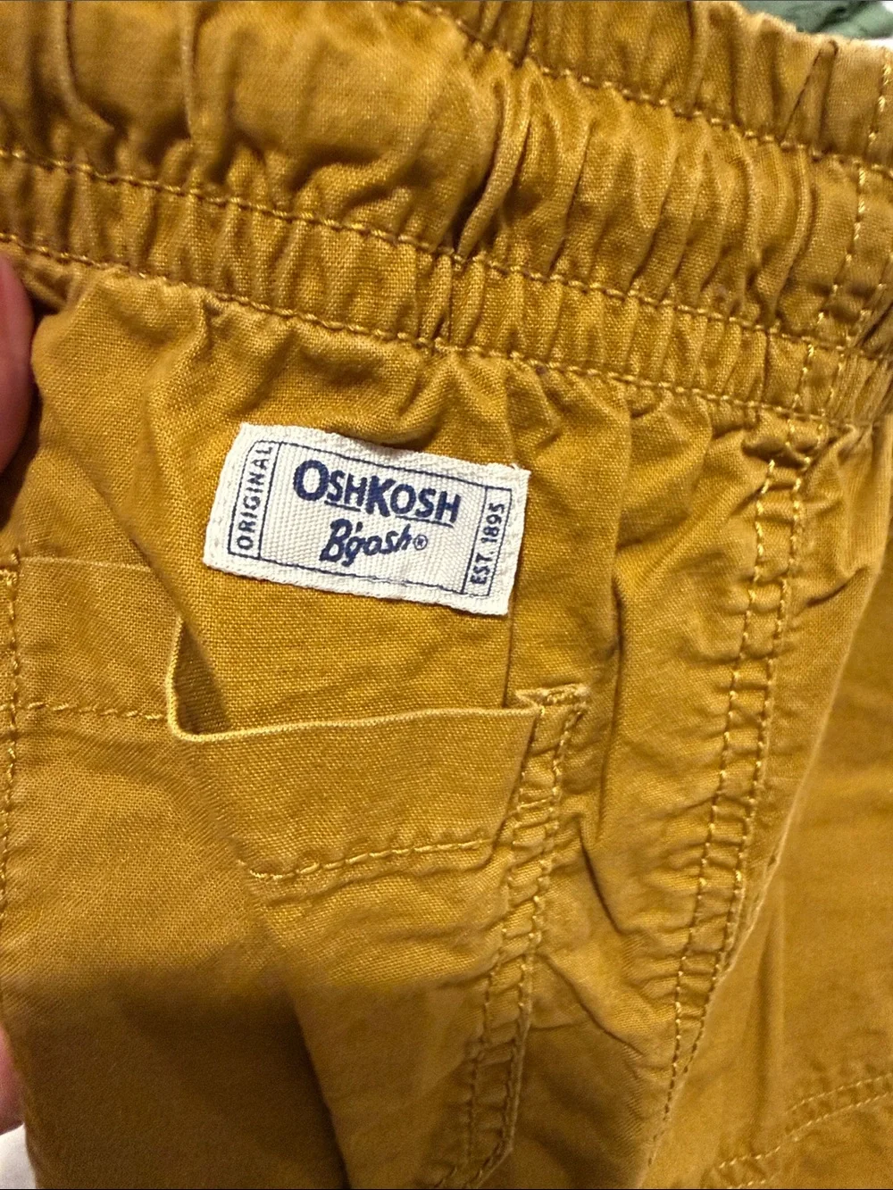 OshKosh B'gosh Mustard Drawstring Cuffed Shorts boys size 8